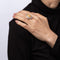 Bague Bague cocktail ovale opale de feu et diamants en or blanc 18k 58 Facettes G12677