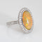 Bague Bague cocktail ovale opale de feu et diamants en or blanc 18k 58 Facettes G12677