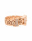 53 Bague ceinture serpent en or rose 18 kt et diamants 58 Facettes c337re