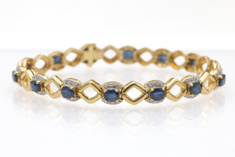 Bracelet Bracelet en or 18 carats, saphirs et diamants 58 Facettes 13436