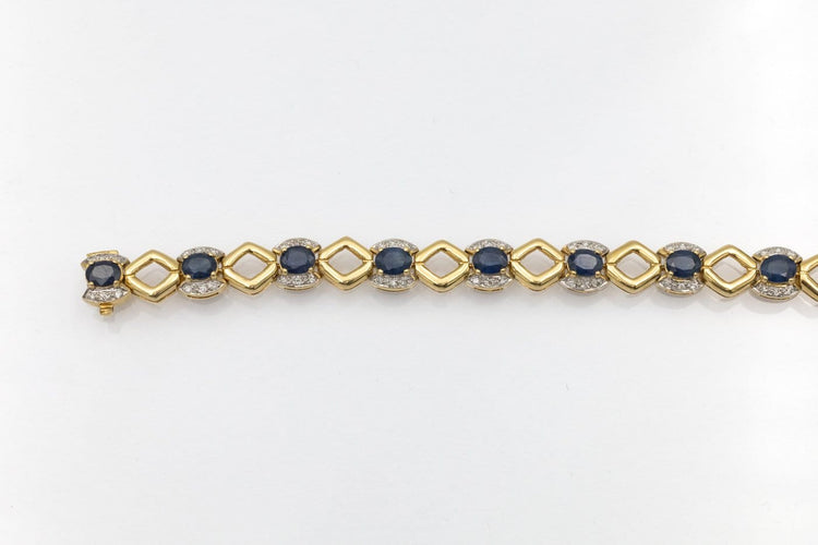Bracelet Bracelet en or 18 carats, saphirs et diamants 58 Facettes 13436