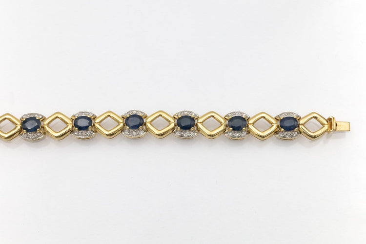 Bracelet Bracelet en or 18 carats, saphirs et diamants 58 Facettes 13436