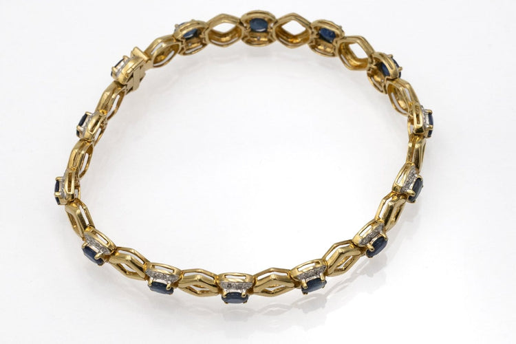 Bracelet Bracelet en or 18 carats, saphirs et diamants 58 Facettes 13436