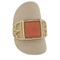 65.5 Chevalière maçonnique homme en or jaune et corail 58 Facettes DP26902256
