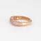 Bague 50 Bague pavée carrée en or rose 14k et saphirs roses 58 Facettes G13034
