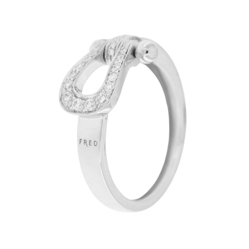 Bague 52 Fred Force 10 - Bague en or blanc et diamants 58 Facettes A1844