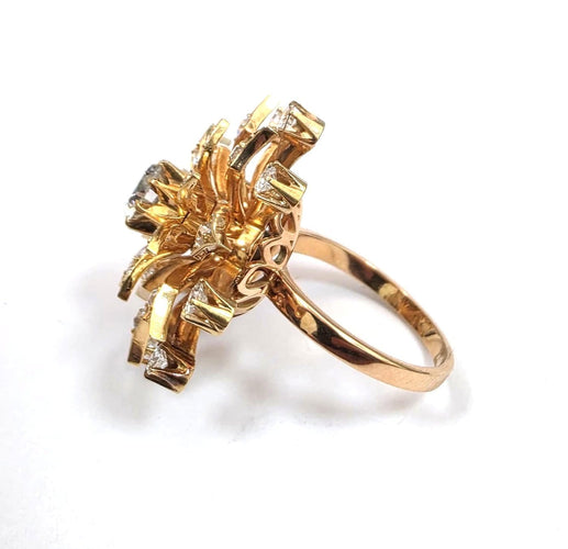 Bague 53 Bague en or rose 18 kt avec diamants 58 Facettes 336/26 C