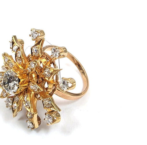 Bague 53 Bague en or rose 18 kt avec diamants 58 Facettes 336/26 C