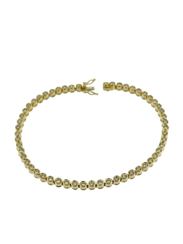 Bracelet Bracelet tennis en or jaune 18 carats et diamants 2,75 ct 58 Facettes BR1572