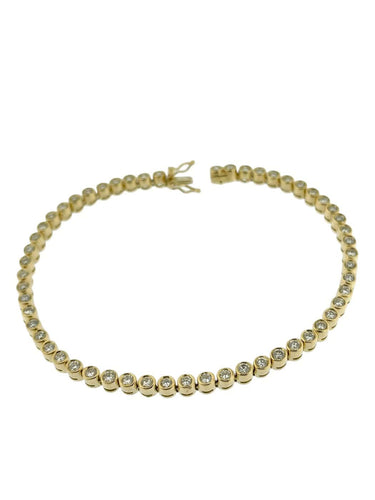 Bracelet Bracelet tennis en or jaune 18 carats et diamants 2,75 ct 58 Facettes BR1572