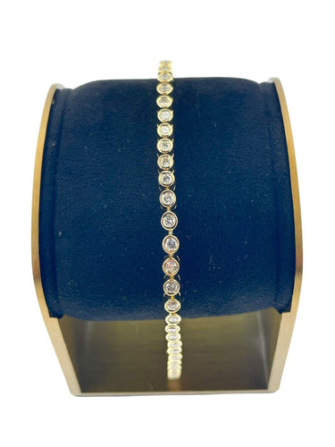 Bracelet Bracelet tennis en or jaune 18 carats et diamants 2,75 ct 58 Facettes BR1572