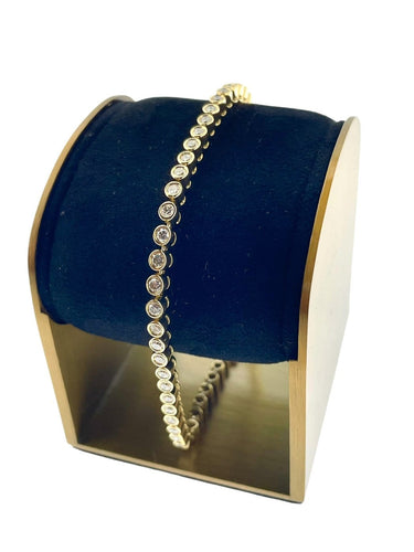 Bracelet Bracelet tennis en or jaune 18 carats et diamants 2,75 ct 58 Facettes BR1572