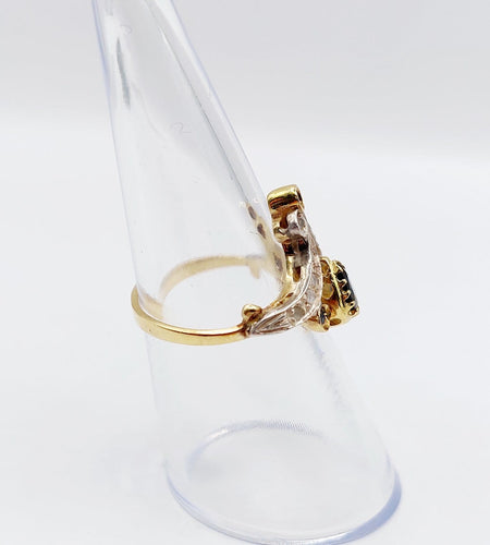 Bague 51 Bague duchesse en or 18k, argent, saphirs et diamants 58 Facettes A07447