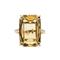 56.5 Bague cocktail vintage en or rose 18 carats et citrine 58 Facettes 681