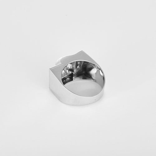 Bague 53 Tank - Bague ancienne en platine et diamants 58 Facettes BgTankptdts