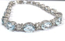 Bracelet Bracelet tennis en or blanc 18 ct avec aigue-marine et diamants 58 Facettes 451/26 D