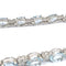 Bracelet Bracelet tennis en or blanc 18 ct avec aigue-marine et diamants 58 Facettes 451/26 D