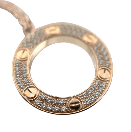 Cartier Love - Pendentif en or rose et diamants 58 Facettes jnci130