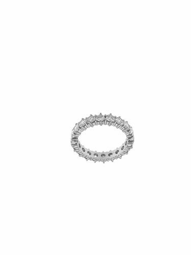 55 Alliance éternité HRD en or blanc 18 carats et diamants 58 Facettes A2085