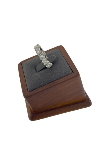 55 Alliance éternité HRD en or blanc 18 carats et diamants 58 Facettes A2085