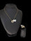 Bague et pendentif en or jaune, diamants et saphirs, certifiés IGI 58 Facettes PA1523