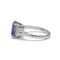 Bague 54 Bague en platine, diamants et saphir Ceylan non chauffé 3,50 ct 58 Facettes SA028