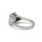Bague 54 Bague en platine, diamants et saphir Ceylan non chauffé 3,50 ct 58 Facettes SA028
