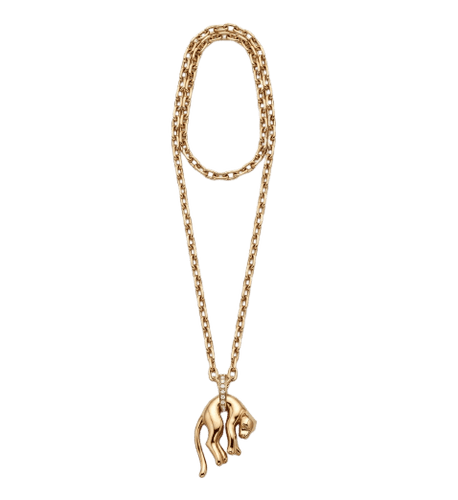 Collier Cartier Panthère - Collier pendentif en or jaune 18 carats et diamants 58 Facettes F38