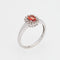Bague 54 Bague citrine orange et diamants en or blanc 14k, tour de doigt 54 58 Facettes G13476