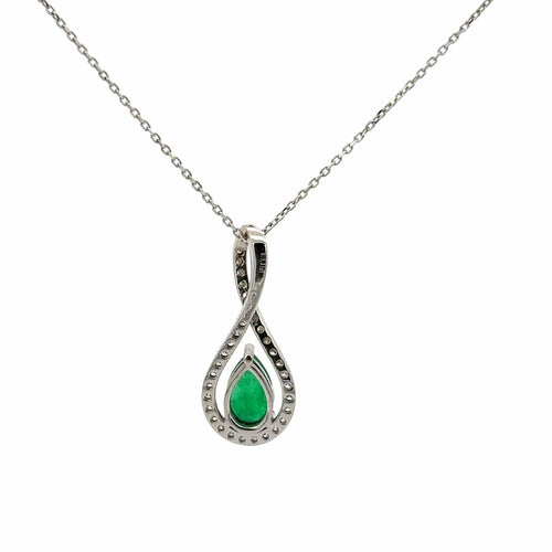 Pendentif Imperial Heritage - Pendentif en or blanc, diamants et émeraude 58 Facettes 50484