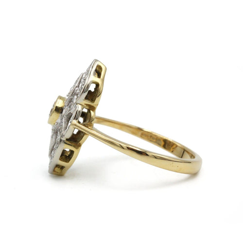 Bague 55 Bague marquise Art déco en or 750 et diamants 58 Facettes SA012