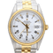 Montre Rolex Date - Montre 34 mm en or jaune 18K et acier 58 Facettes MT46945