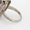 Bague 54 Art déco - Bague cocktail en or blanc 14 carats, améthyste et émail 58 Facettes G13475