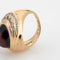 Bague 52 Circle Fine Art - Bague dôme en or jaune 14k améthyste cabochon et diamants 58 Facettes G13513