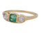Bague 55 Bague vintage en or jaune 18 kt, émeraude et diamants 58 Facettes AN707 P8 (0969)