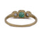 Bague 55 Bague vintage en or jaune 18 kt, émeraude et diamants 58 Facettes AN707 P8 (0969)