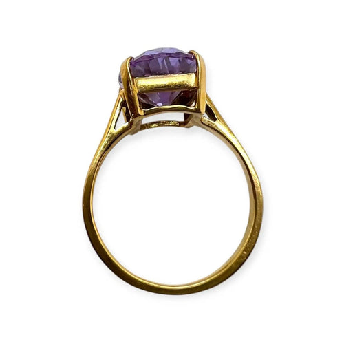 Bague 58 Bague en or jaune 750 avec pierre type améthyste 58 Facettes 330098926