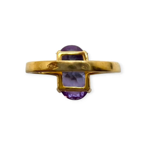 Bague 58 Bague en or jaune 750 avec pierre type améthyste 58 Facettes 330098926