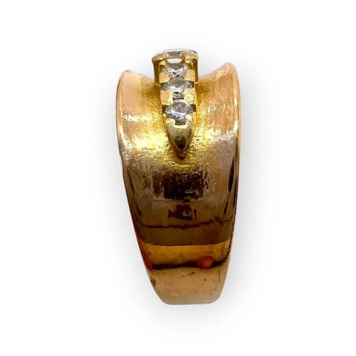 Bague 52 Bague jonc en or jaune et diamants 58 Facettes 330097453