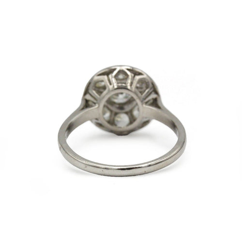 Bague 50 Art déco - Bague en platine 950 et diamants 58 Facettes SA052