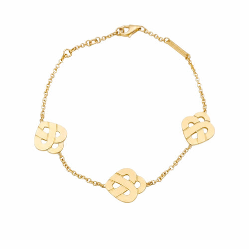 Bracelet Poiray Cœur entrelacé - Bracelet multi en or jaune 58 Facettes 35883