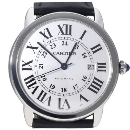 Montre Cartier Ronde Solo - Montre automatique en acier 58 Facettes MT47482