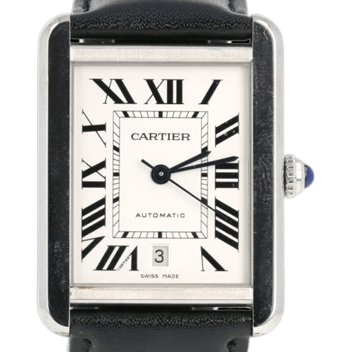 Montre Cartier Tank Solo XL - Montre automatique en acier 58 Facettes MT47487