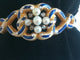 Bracelet Bracelet ancien en or jaune, émail, perles et diamants 58 Facettes 01380