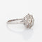 Bague 50 Art déco - Bague cluster halo en or blanc 14 carats et diamants 1,70 ct 58 Facettes G12656
