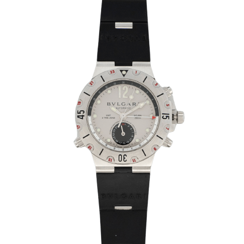 Bulgari Diagono Scuba GMT - 38 mm automatic steel watch - 58 Facettes