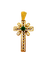 Croix portugaise Art déco - Pendentif en or jaune et émeraude 58 Facettes P1622D
