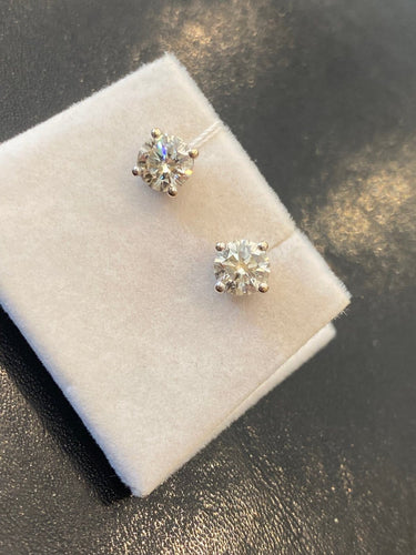Boucles d'oreilles Puces d'oreilles - Boucles d'oreilles en or 750 et diamants 58 Facettes LP254