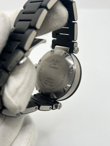 Montre Cartier Pasha Seatimer - Montre en acier cadran noir 58 Facettes 2141