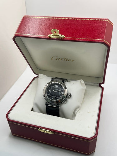 Montre Cartier Pasha Seatimer - Montre en acier cadran noir 58 Facettes 2141